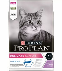 Pro Plan Delicate Senior сухой корм для кошек старше 7 лет с чувствительным пищеварением с индейкой 400 гр. 